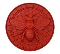 Reusable Animal Shape Stepping Stone Mould, 20cm Round Concrete Stepping Stone Moulds Silicone, Cement Moulds for Garden Walkway, Plastic Casting Mould for Patio Yard and Outdoor Decor，Bee