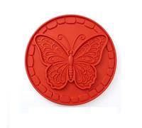 Reusable Animal Shape Stepping Stone Mould, 20cm Round Concrete Stepping Stone Moulds Silicone, Cement Moulds for Garden Walkway, Plastic Casting Mould for Patio Yard and Outdoor Decor，Butterfly