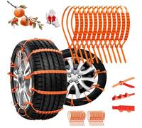 Reusable Anti Snow Chains Of Car,Snow Chains For Car Tires,2026 New Cars Chains For Tires For Auto Pickup Trucks Suv On Ice Sand Mud Rain Road Adjustable Plastic Anti-Skid Ties (*20)