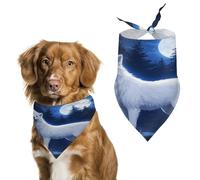 Reusable Arctic Fox Triangle Pet Scarf, Dog Bandana, Polyester Fabric, Pet Bandana for Small Medium Large Dog Cat and Other Pets 27.6 * 11.8 Inches