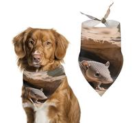 Reusable Armadillo Triangle Pet Scarf, Dog Bandana, Polyester Fabric, Pet Bandana for Small Medium Large Dog Cat and Other Pets 27.6 * 11.8 Inches