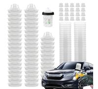 Reusable Automotive Paint Mixing Cups - Clear Scale Car Painting Kit | Complete Paint System With 20 Plugs And 50 Lids, For Spray Guns, Auto Body Shops, DIY Painting And Professional Painters