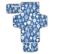 Reusable Baby Changing mat with Tissue Pocket Waterproof Changing pad for Moms, Dads Hot Air Balloon Pop Navy Blue