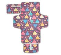 Reusable Baby Changing Pads with Tissue Pocket Baby Diaper Changing pad with Built-in Pillow Valentine Hearts
