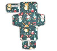 Reusable Baby Changing Pads with Tissue Pocket Baby Portable Changing pad for Moms, Dads Mew Years Animal Cute