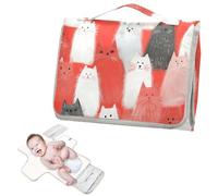 Reusable Baby Changing Pads with Tissue Pocket Funny Himalayan Cats Red Waterproof Changing pad Lightweight & Foldable Changing cambiador de pa?ales para Bebes