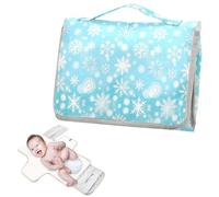 Reusable Baby Changing Pads with Tissue Pocket Winter Snowflake Blue Changing pad for Table Infant Travel Station Kit cambiadores de pa ales para Bebes