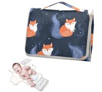 Reusable Baby Pee Pads with Tissue Pocket Nordic Ghostly Fox Blue Changing Pads for Changing Table for Newborns Girl & Boy cambiador de pa?ales para Bebes