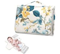 Reusable Baby Pee Pads with Tissue Pocket Paradise Squirrel Off White Travel Changing pad for Baby with Built-in Pillow cambiadores de pa?ales para Bebes