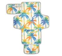 Reusable Baby Pee Pads with Tissue Pocket Waterproof Changing pad for Baby with Built-in Pillow Summer Palm Tree