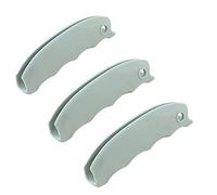 Reusable Bag Holder Carrier Silicone Plastic Bag Handle Carrier for Grocery Plastic Bag Shopping Bags Garbage Bag(Blue 3PCS)