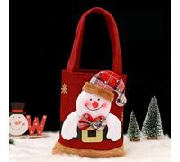 Reusable Bags Set Exquisite Design with 3D Santa Cute Deer and Snowmen The Four Designs of More Exquisite and Special Using Them at A Party Will Immerse (B,One Size)