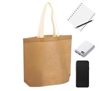 Reusable Bags - Shopping Bag | Non Woven Fabric Tote Bag | Large Capacity Package for Outdoor Beach Picnic Conference Kitchen | Large Capacity Portable Handbag Don't You, Khaki, Consulte la