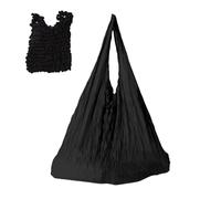 Reusable Bags - Stretch Organizer with Handle, Foldable Shopping Bag Large Capacity for Travel, Work, School, Gym, Market, Picnic, College, black, Siehe Beschreibung