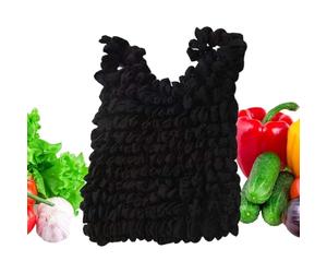 Reusable Bags With Handles - Compact And Deformable Pocket Bag, Lightweight Fabric, Machine Washable Smart Shopper, Multipurpose Eco Friendly Bag | Market Accessory For Market C, Black, riferimento