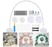 Reusable Balloon Arch Kit with Stand, Free Bending Shape Adjustable Balloon Arch Frame 10FT Wide & 9FT Tall with Water Fill Base for Wedding, Birthday Party, New Year's Day, Christmas Decorations