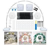 Reusable Balloon Arch Stand Kit with Base, Adjustable Balloon Arch Frame 10FT Wide & 9FT Tall for Graduation Wedding Birthday Baby Shower Party Supplies Halloween Decoraitons (Black)