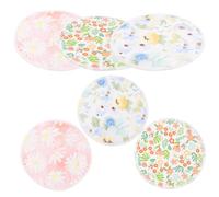 Reusable Bamboo Fibre Nursing Pads 6 Pcs for Maternity Breastfeeding | Washable Soft Comfortable Practical Design, Delicate Appearance, Breathable Support, Suitable for Maternity Use Random Style