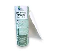 Reusable Bamboo Kitchen Towels | 20 Sheets Per Roll | Reusable & Plastic-Free | Super Absorbent | Alternative to Kitchen Paper