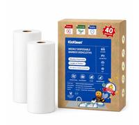 Reusable Bamboo Paper Towels | Ultra Absorbent, Heavy Duty & Washable | Organic Paper Towels | Eco Friendly Bamboo Towels| Unpaper Towel Alternative | 20 Sheets, 11.2"x11 | 1 Roll (2)