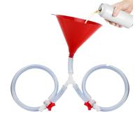 Reusable Beer Funnel with Hose for Drinking Games and Group Activities | Leak-Proof Beer Funnel with Anti-Kink Hose for Spring Break, University Gatherings, RV Trips, BBQs, and Beach Double tube