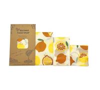 Reusable Beeswax Food Wraps - Organic Cotton Fresh-Keeping Cloth, Eco-Friendly & Sustainable Food Storage Paper for Kitchen, Bread, Cheese, Fruits, Vegetables (3-Pack)(Style6)