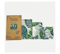 Reusable Beeswax Food Wraps - Organic Cotton Fresh-Keeping Cloth, Eco-Friendly & Sustainable Food Storage Paper for Kitchen, Bread, Cheese, Fruits, Vegetables (3-Pack)(Style21)