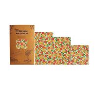 Reusable Beeswax Food Wraps - Organic Cotton Fresh-Keeping Cloth, Eco-Friendly & Sustainable Food Storage Paper for Kitchen, Bread, Cheese, Fruits, Vegetables (3-Pack)(Style7)
