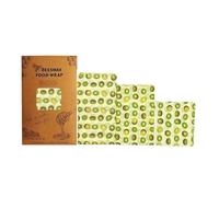 Reusable Beeswax Food Wraps - Organic Cotton Fresh-Keeping Cloth, Eco-Friendly & Sustainable Food Storage Paper for Kitchen, Bread, Cheese, Fruits, Vegetables (3-Pack)(Style19)