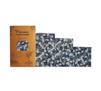 Reusable Beeswax Food Wraps - Organic Cotton Fresh-Keeping Cloth, Eco-Friendly & Sustainable Food Storage Paper for Kitchen, Bread, Cheese, Fruits, Vegetables (3-Pack)(Style12)