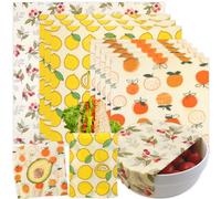 Reusable Beeswax Wrap - 9 Pack Beeswax Wraps for Food, Eco-Friendly Beeswax Food Wraps, Bread Sandwich Wrapper - Organic, Sustainable, Zero Waste, Reusable Plastic-Free Food Storage Wrap, 1XL, 3M, 5S