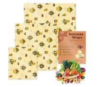 Reusable Beeswax Wrap - Eco Friendly Beeswax Wraps, Free Food Storage | Sustainable BiodegradabIe Zero Waste Beeswax Wraps, Bread Sandwich Wrapper for Wrap Vegetables Cheese