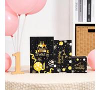 Reusable Birthday Gift Box with Coin Holder & Starry Sky Design, Portable Surprise Box with Tissue Paper Greeting Card for Kids Men Women Party Travel Decor (A-6PCS)
