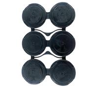 Reusable Black Can Holder Carrier, Six Can, Pack of 20 | Snap Off Carrier For 12 oz & 16 oz Cans | Brewery Homebrewing Beverage Canning & Transport | 100% Recycled Plastic, USA Made | Bits N Things