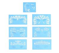 Reusable Body Painting Tools - Face Paint Stencils, 7pcs / set Facial Makeup Design Templates for Halloween, Birthdays, and Events