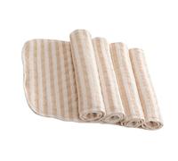 Reusable Booster Pad 4pcs Organic Cotton Brown 3-Layer Lining