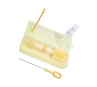 Reusable Bottle Brush Cleaner with Detachable Head Multipurpose Feeding Accessories Organiser Case Baby Bottle Brush Set