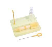Reusable Bottle Brush Cleaner with Detachable Head Multipurpose Feeding Accessories Organiser Case Infant Bottle Cleaning Kit