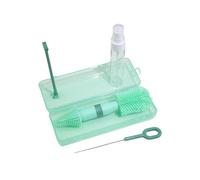 Reusable Bottle Brush Cleaner with Detachable Head Multipurpose Feeding Accessories Organiser Case Infant Bottle Cleaning Kit