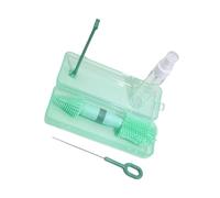 Reusable Bottle Brush Dummy Cleaner with Removable Multi-Purpose Feeding Accessories Organiser Case Travel Baby Bottle Brush Set Set