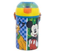 Reusable Bottle Robot Pop Up with Straw, Corra Y Cierre DE 450 ml | Mickey Has Fun