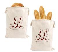 Reusable Bread Bags - 2 Pack Eco-Friendly Loaf Bags for Homemade Bread, Keep Bread Fresh Longer, Machine Washable, Multi-Size for Different Breads