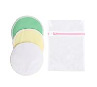 Reusable Breast Pads 4pcs Thick Bamboo Fiber Nursing Pads | Tpu Membrane, Fibre Lining, Washable Design, Instant Absorbing and Drying, Firm Moisture Lock Random Color