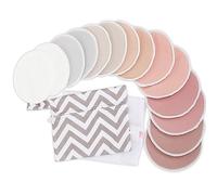 Reusable Breast Pads for Breastfeeding, 14-Pack - 4-Layers Reusable Nursing Pads for Breastfeeding - Washable Breast Pads - Organic Bamboo Breast Pads Maternity - Nipple Pads (Lovelle, Large 12cm)