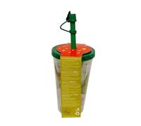Reusable Bubble Tea Cup Set with Fruit Flavour Pearls, Black Tea Bag, Apple Syrup, Reusable Straw, Washable Cup for Homemade Drinks and Refreshing Treats