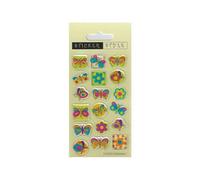 Reusable Butterflies Puffy Stickers (Pack Of 18) Multicoloured (One Size)
