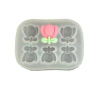 Reusable Cake Decorating Tool 4 Floral Silicone for Candy Making and Flower Designs Flexible Fondant