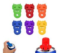 Reusable Can Tab Opener & Cover (6/12 Pack) - BPA-Free Drink Protector for Soda/Beer Cans, Dust & Bug Prevention - Colorful Party BBQ Pool Accessories (6pcs)