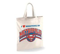 Reusable Canvas Shopping Bag Superman Logo Symbol In Metropolis Licensed