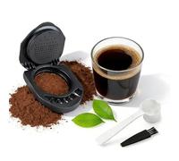 Reusable Capsule Adapter for Dolce Gusto, Coffee Machine Powder Tray with Spoon and Brush, Refillable Coffee Pods Adapter for Piccolo XS/EDG 305/EDG 606.S/Genio S/Genio Mini
